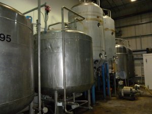 The ale storage tanks.