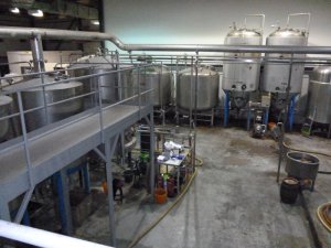 View from on top of the brewing platform.