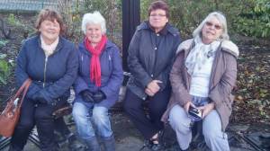 A quad of ladies freezing in Mowbray Park